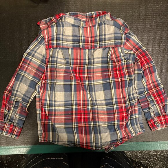 EUC The Children's Place Red and Blue Plaid Shirt (3T) - Picture 5 of 6